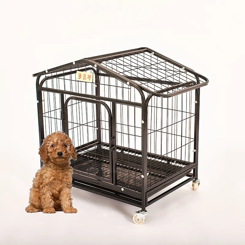 Factory Direct New Design Pointed Roof Wire Design Dog Kennels Cages Metal Cage Dog Cages Metal Kennels For Pets