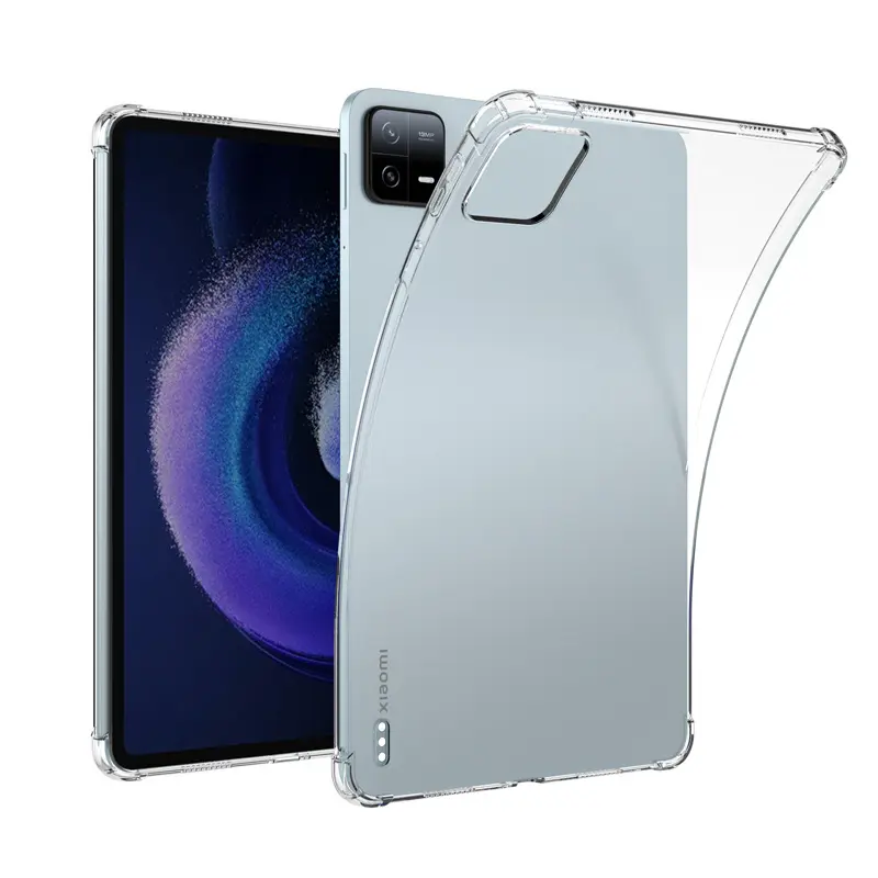 For Xiaomi Pad 6 11.0" Clear Case,Transparent Shockproof Soft TPU Tablet Cover Case for Xiaomi Pad 6 5 Pro 11.0 inch