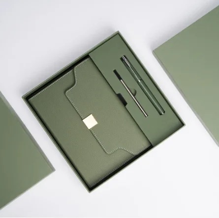 notebook with pen