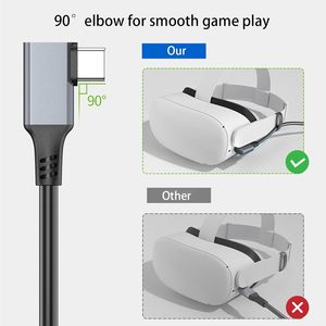 <strong>3</strong> Meters High <strong>Speed</strong> USB3.<strong>2</strong> Cable 10Gbps Data Sync 90&deg; Right Angle VR Cord 100W Fast Charging 4K Video <strong>USB</strong>-C Data Cable - Product Image 3