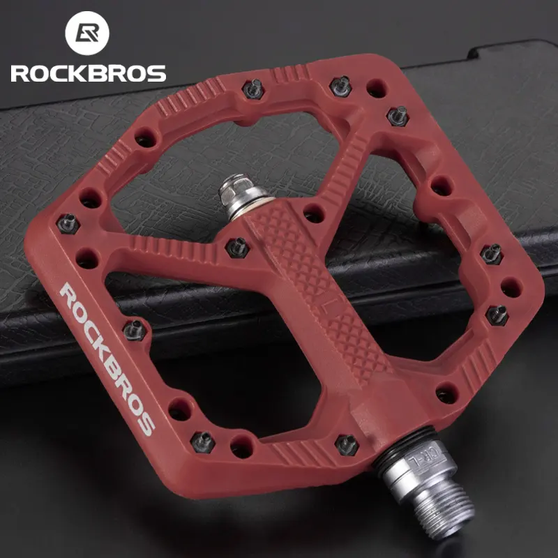 ROCKBROS-Pedales de nailon antideslizantes para bicicleta de montaña, ultraligeros y resistentes al agua