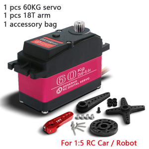 Цифровой сервопривод Dsservo DS5160 60 кг с высоким крутящим моментом подходит для DIY автомобиля с дистанционным управлением робот/игрушечный автомобиль - Product Image 3