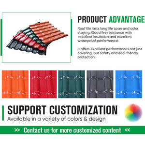 Stone Coated Steel Structure <strong>Roof</strong> with Resin Tile Easy Installation Waterproof Heat Resistant for Building Villas Workshops - Product Image 3