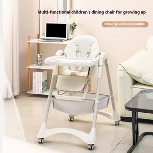 2-in-1調整可能キッズダイニングチェアホーム用ロッカー高さ調整付きデュアルサイレントホイールとトレイ - Product Image 6