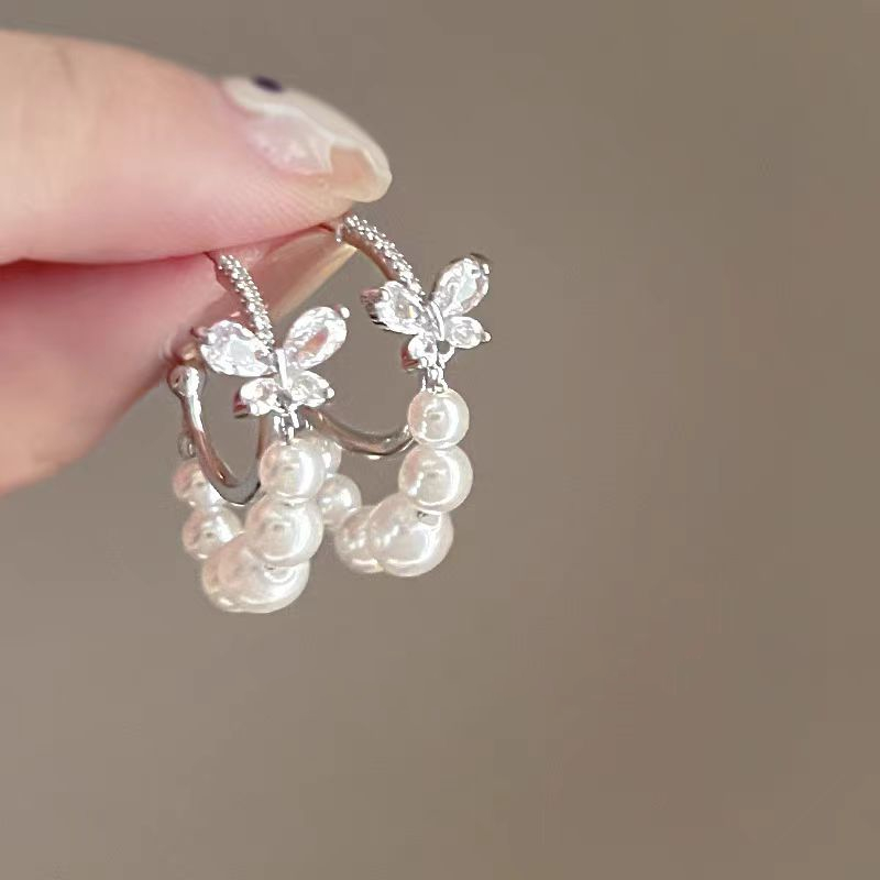 Pearl Butterfly Earrings