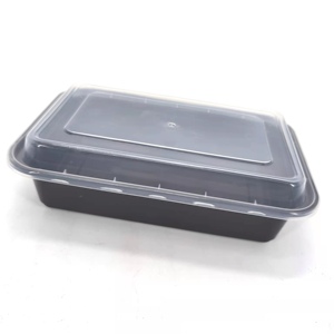 寧波工場製プラスチック2コンパートメントランチお弁当容器高級和風食事収納ボックス