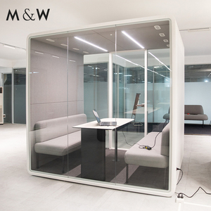 M & W Lắp Ráp Di Động Cuộc Họp Trong Nhà Làm Việc Phòng Thu Giọng Nhạc Im Lặng Văn Phòng Tư Nhân Pod Shed Acoustic 100% Cách Âm Gian Hàng - Product Image 6