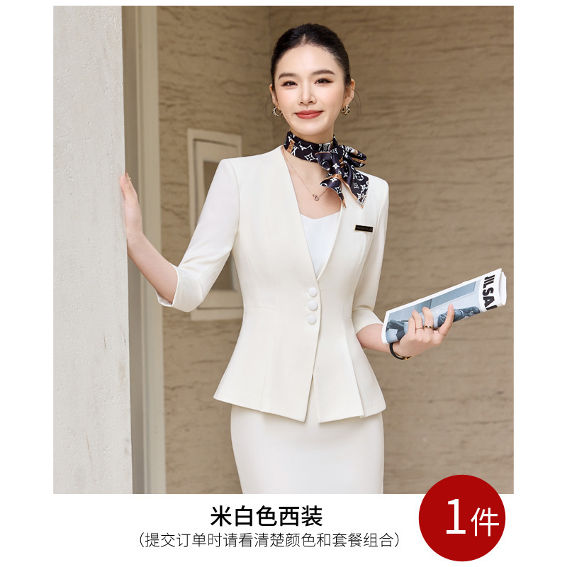 off-white suit