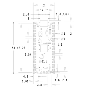 Himbeer-Pi-PICO-Entwicklungs board Raspberry PI PICO Dual-Core RP2040 - Product Image 6