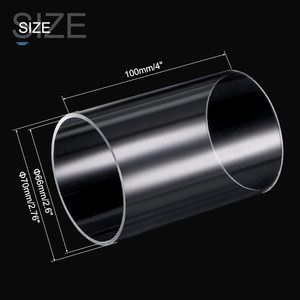 Yüksek darbe akrilik boru 2 5/8 "(66mm) ID 2 3/4"(70mm) OD 4 "uzunluk aydınlatma modelleri için sert tüp sıhhi tesisat el sanatları ekstrüzyon - Product Image 6
