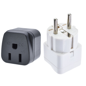 New US <strong>to</strong> EU Plug <strong>Adapter</strong> <strong>3</strong> <strong>Prongs</strong> <strong>to</strong> <strong>2</strong> <strong>Prongs</strong> America Canada Japan Type-B Plug <strong>to</strong> Euro Socket for France Germany Netherlands - Product Image 2