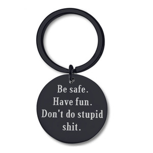 Lái xe an toàn Keychain được an toàn không làm ngu ngốc Shit Keyring món quà tốt nghiệp sinh nhật người đàn ông con trai bạn trai <span class=keywords><strong>husban</strong></span> quà tặng vui Móc chìa khóa - Product Image 3