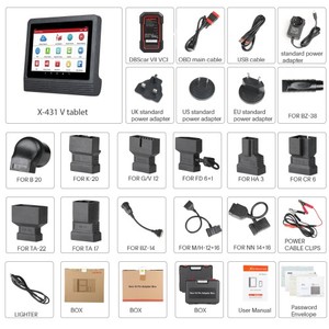 2024 Launch X431 V+ V5.0 10.1 Inch Wifi BT Global Version Full System Diagnostic Tool Bidirectional Key Coding with DBScar VII