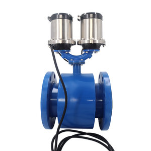 Nueva Salida de pulso DN150 Sensor de medidor de agua Pantalla inteligente Medidor de flujo electromagnético alimentado por batería