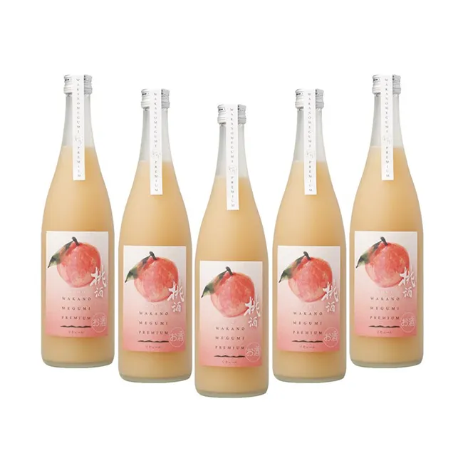 WAKANOMEGUMI PREMIUM MOMO SAKE "peach"Low alcohol without artificial additives healthy beverage fruit drinks