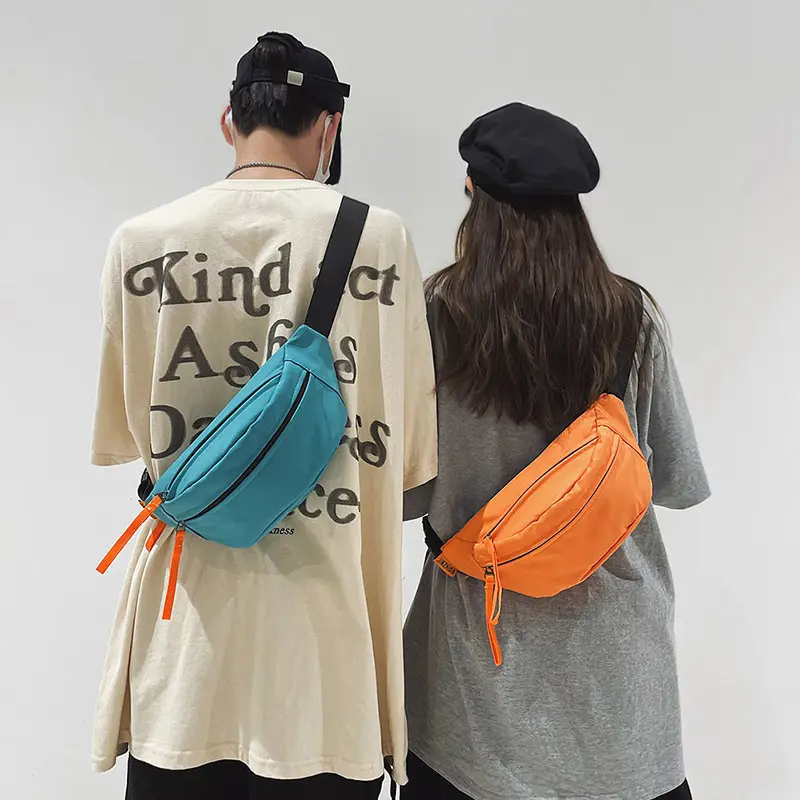 Hip Hop Fashion sacs de poitrine en Nylon imperméables sac à bandoulière de styliste pour hommes et femmes sac banane