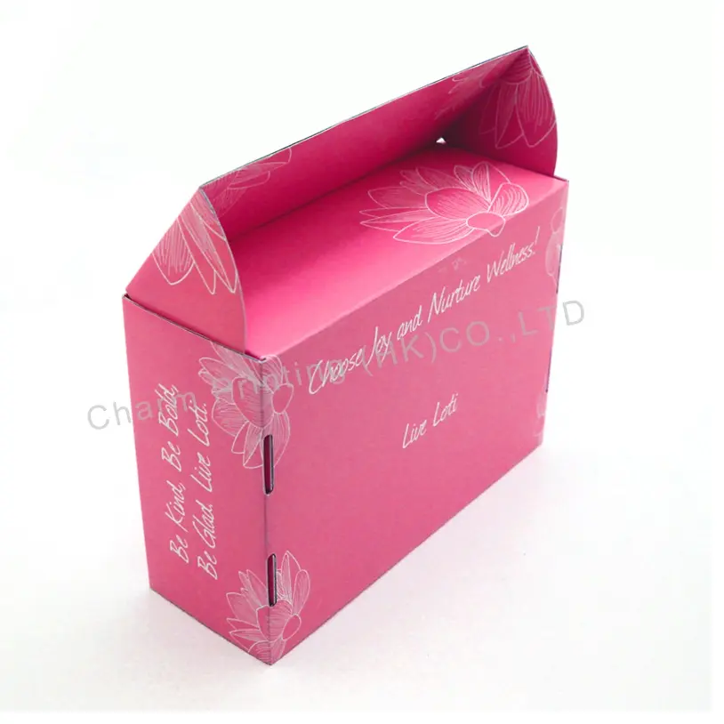 Campione gratuito personalizzato vuoto marrone carta Kraft colore rosa scatole per scarpe da donna pacchetto per tacchi alti, scatola postale per scarpe per regalo