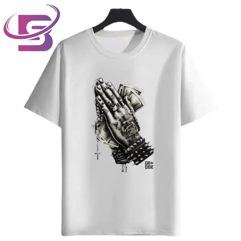 Novo design OEM/ODM unisex lycra imitação de algodão plus size 3D tela impressão t shirt fabricante personalizado camiseta