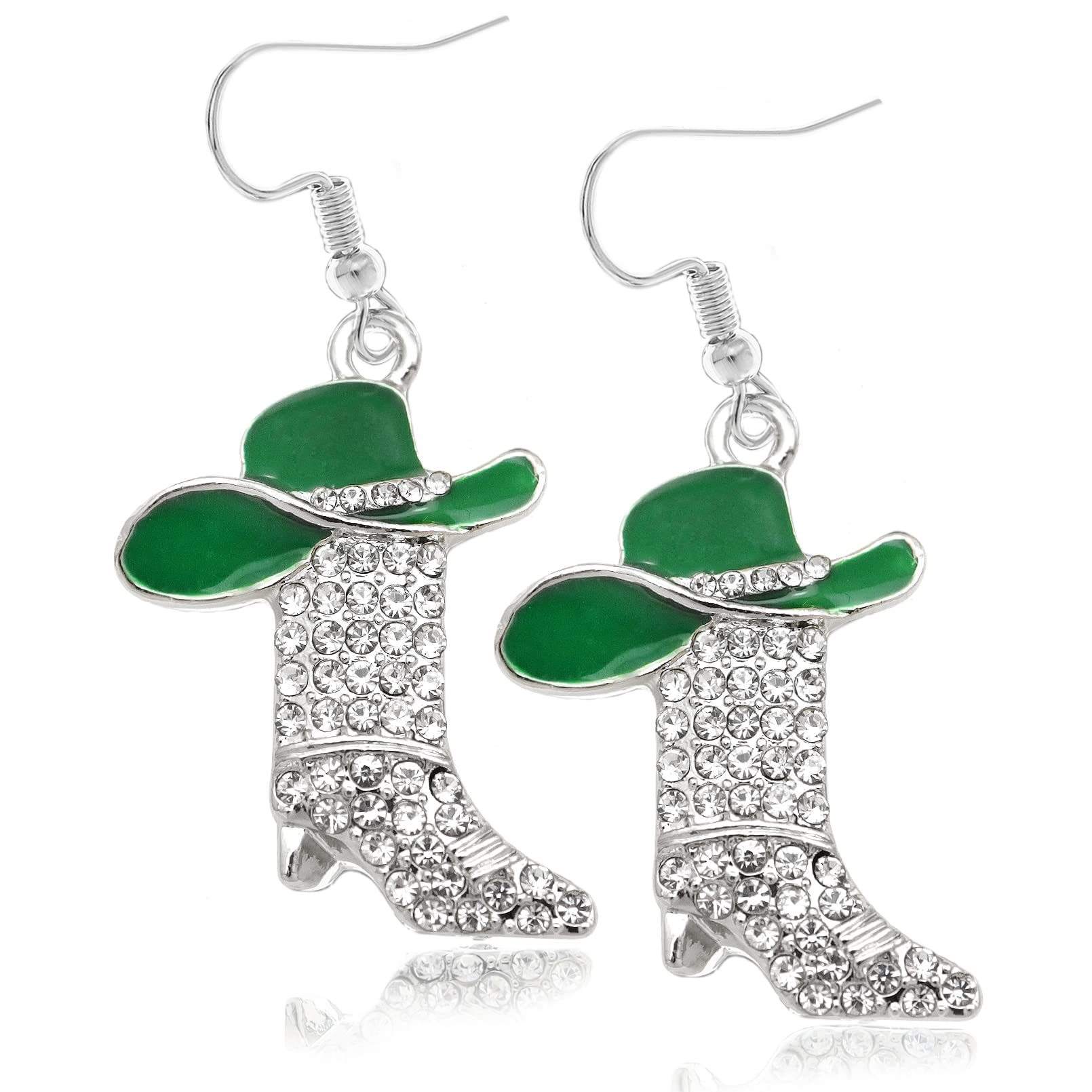 Silver boots, green hat