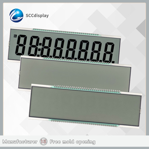 Custom SJXDGN042 HTN positivo 8 cifre a punto decimale Display monocromatico segmento schermo statico moduli LCD opzione economica - Product Image 6