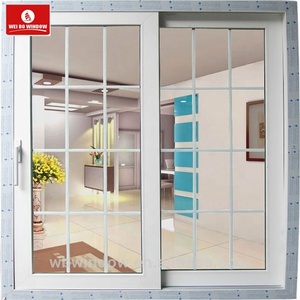 House PVC Sliding <strong>Window</strong> with Grill Design and Mosquito Net - Product Image 3