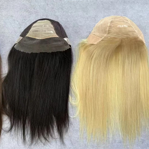 Emeda Top Quality Silk Base Medical Wig Silicone on Top and <strong>Back</strong> #613 #1b #2 Ready to Ship Virgin <strong>Human</strong> Hair - Product Image 1