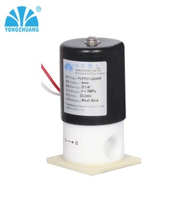 Yongchuang YCFP21 Chemical Resistant <strong>Isolation</strong> PTFE Plastic <strong>Isolation</strong> Solenoid <strong>Valves</strong> For Corrosive Liquid