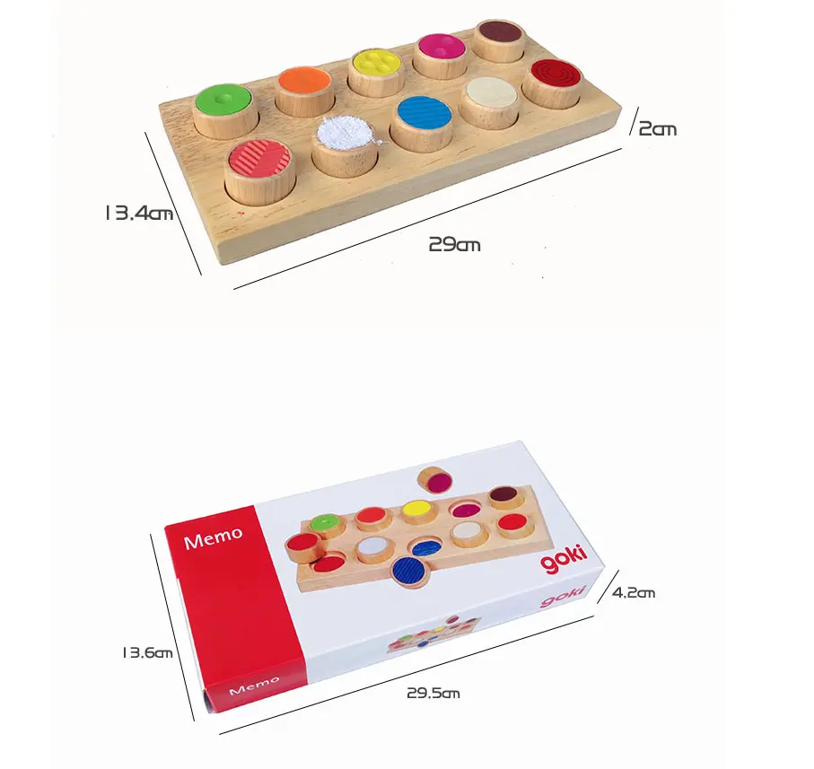 Montessori Sensory Aids Educational Toys For Early Childhood Education Touch The Memory Training Matching Board Touch Pad