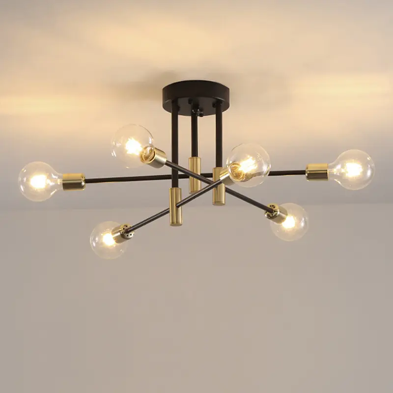 Drop Shipping lampadari Sputnik moderni lampade a soffitto da soggiorno a 6 luci