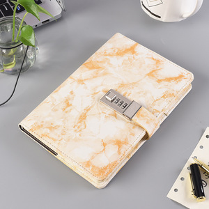 On Sale Soft Marble Cipher Book Creative Student Prize <strong>Notebook</strong> Simple and Thickened <strong>Notepad</strong> Password <strong>Lock</strong> Diary Book - Product Image 2
