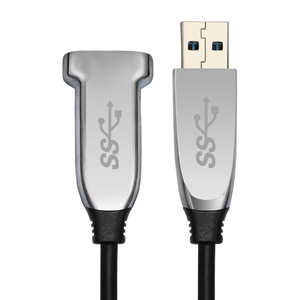AOC สายเคเบิลไฟเบอร์ออปติก USB 3.1 Type-C,สายเคเบิล USB ต่อพ่วงข้อมูล4K ตัวผู้เป็นตัวเมียยาว5เมตร - Product Image 2