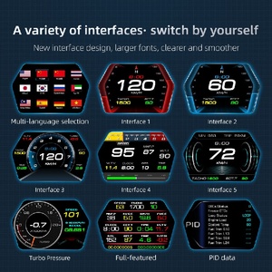 איכות גבוהה obd2 אביזרים לרכב הוד obd2 סורק עבור רכב obd2 + gps טורבו לחץ p17 ראש למעלה מסכים