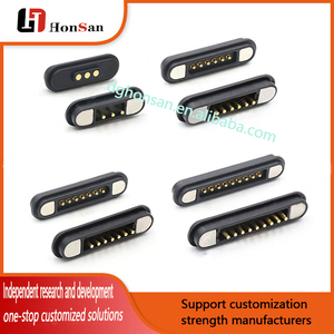 Akıllı Pitch 2.2mm Pcb lehim tipi bahar yük başlığı modüler mıknatıslar temas şerit erkek kadın 6 Pin manyetik Pogo pinli konnektör - Product Image 3