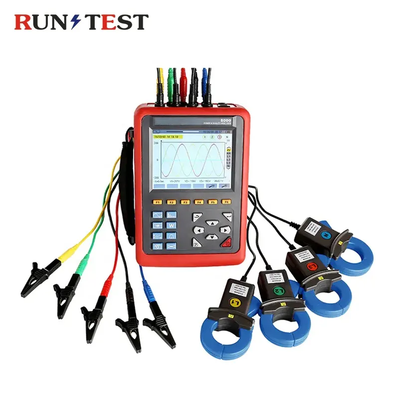 Medidor de potência de potência de multímetros classe s analisador de qualidade e energia com três fases 4 canais