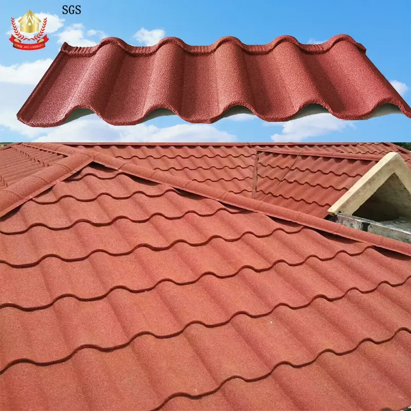 Roof tile 0.4mm light weight stone coated metal roofing 50 years warranty metal roofing sheet