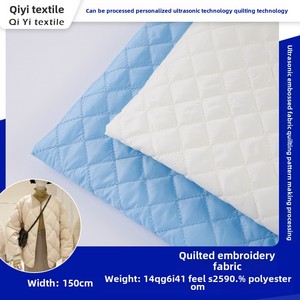 Bán buôn 300t 100% <span class=keywords><strong>Polyester</strong></span> taffeta Composite chần thêu vải phun keo bông quần áo hành lý lót bông - Product Image 2