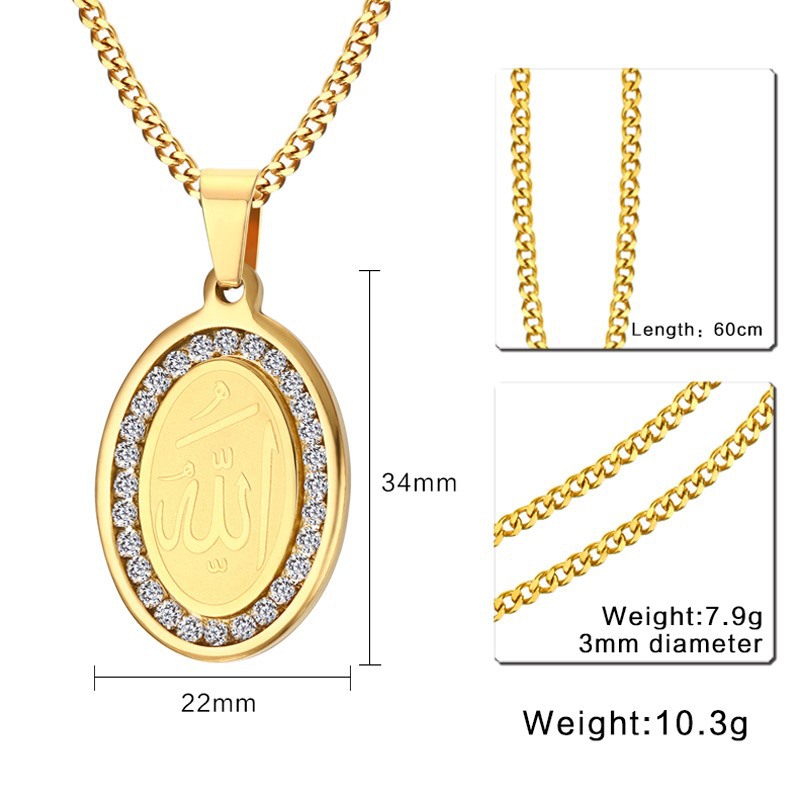 Oval Gold Single Pendant