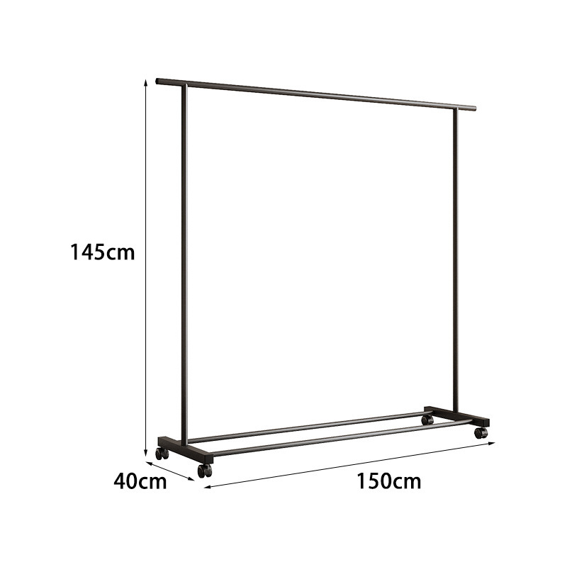 15040145-black-simple single-layer rack