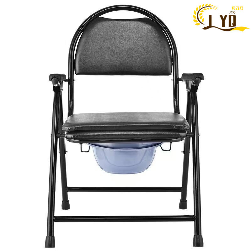 Style 4 : Chaise de toilette en tuyau de fer peint par pulvérisation avec dossier rond