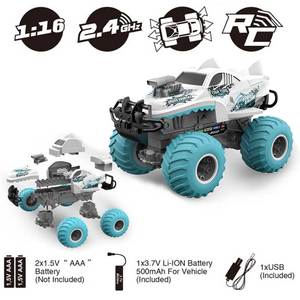 Özel eğitim Diy 1/16 Rc oyuncaklar blok R/C oyuncaklar montaj uyumlu büyük parçacıklar uzaktan kumanda yapı Off Road araba oyuncak - Product Image 4