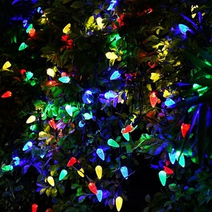 3m/4m/5m/6m/7m/8m Led灯泡<span class=keywords><strong>C6</strong></span>圣诞草莓灯节日装饰七彩草莓Led圣诞灯