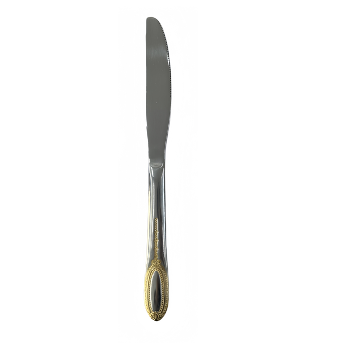 Coltello da tavola placcato oro