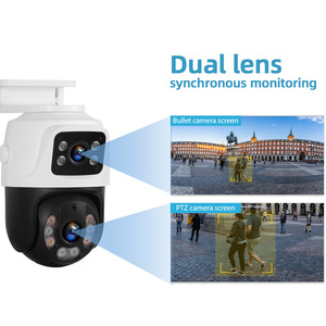 KERUI 6MP POE Cámara PTZ Lente dual Cámara IP Seguridad exterior para sistema NVR Cable de red de 18m Cámara de seguridad para el hogar ICSEE - Product Image 2