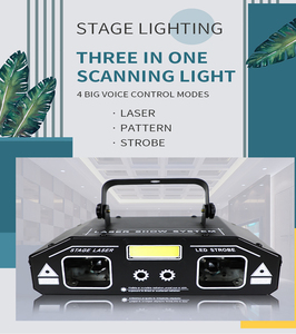 ไฟเวทีเลเซอร์36W RGB ลายแสงแฟลช,โปรเจคเตอร์3 In 1ดีเจงานปาร์ตี้ควบคุมด้วยเสียงสำหรับไนท์คลับ KTV ห้องบอลรูม - Product Image 3
