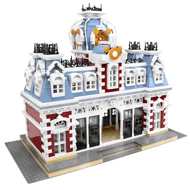 Mold King 11004 Dream Kingdom Station Model Architecture blocchi di plastica giocattoli per bambini che costruiscono giocattoli