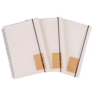 Carnet De Notes Notizbuch Journal and Fabric College Plain Plastic Spiral Note Book <strong>Notebook</strong> - Product Image 1