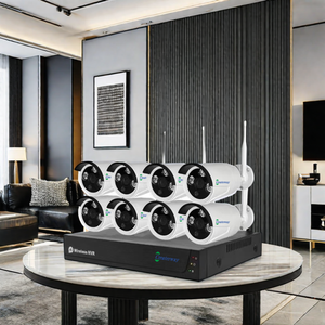5MP HD Kit telecamera di sicurezza CCTV colore nero 8-Ch 3 pz Array LED per la visione notturna del sensore di mos impermeabile funzione di visione notturna wi-fi - Product Image 6