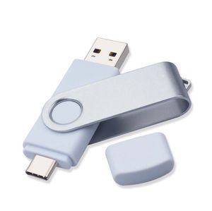 แฟลชไดรว์ USB แบบหมุนได้ขนาด8 GB 2.0 OTG สำหรับ USB Type-C 2ในหนึ่งแท่ง - Product Image 1