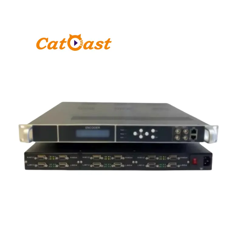 Codificador Digital de canales para TV, codificador CVBS a IP, MPEG2, SD, 12, 16, 20, 24