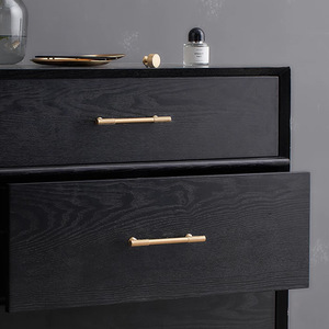 Maniglia della porta dell'armadio da cucina di lusso in alluminio e legno con motivo a rete zigrinata per cassetti fantasia design nuovo elenco - Product Image 2